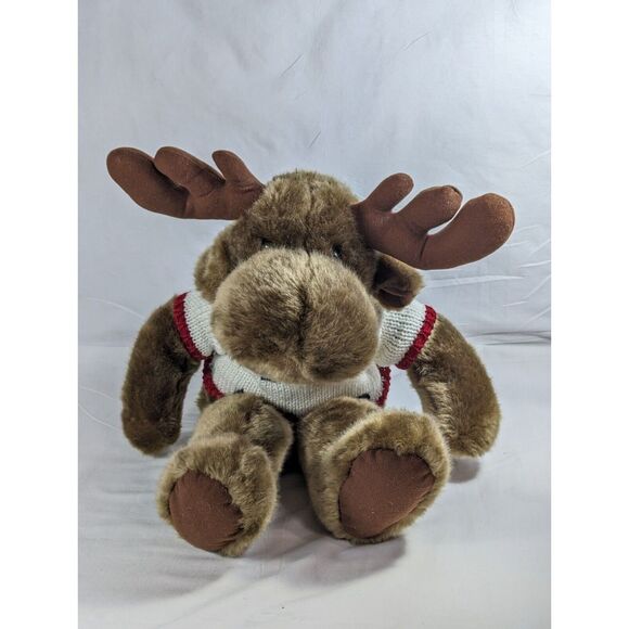 Y2K Vintage Mr. Chocolate Moose Wishpets Co. Plush I Heart Alaska Sweater 1999 - Picture 2 of 6